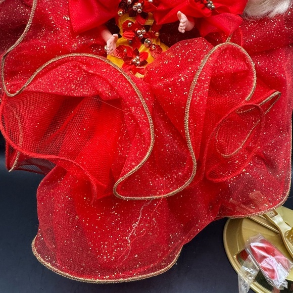 Vintage 1993 Mattel Barbie Doll Happy Holidays Special Edition Red Dress 10824 - Picture 6 of 11